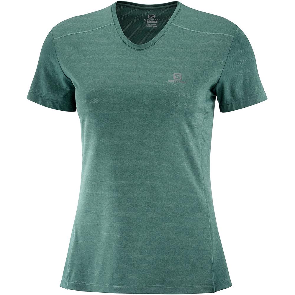 Camisetas Salomon Mujer Verde - Salomon Argentina XA W,301962-BRA